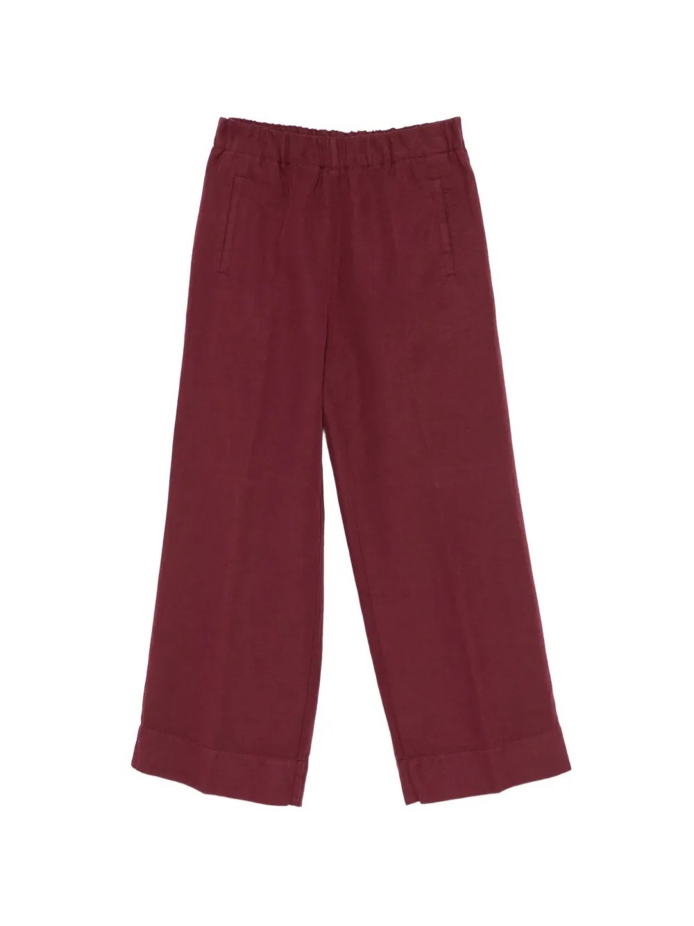 Rosso 35 Elastic Waist Trouser In Burgundy