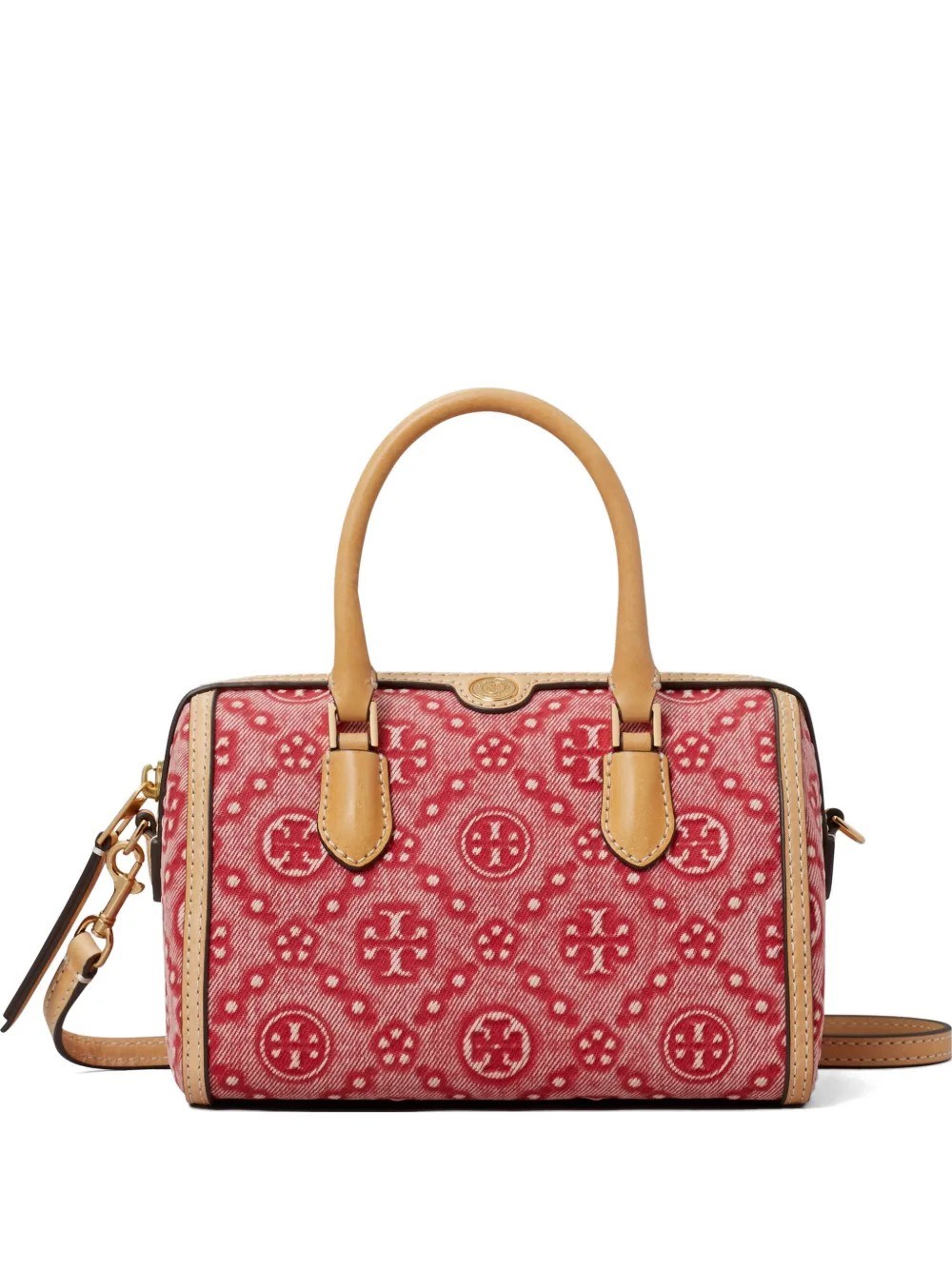 Tory Burch T Monogram Denim Petite Barrel Bag　トリー バーチ T モノグラム デニム プチ バレル バッグ Tory
