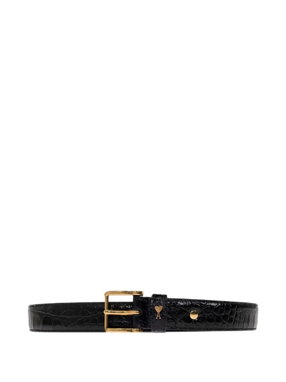 Ami Paris Embossed Leather Belt