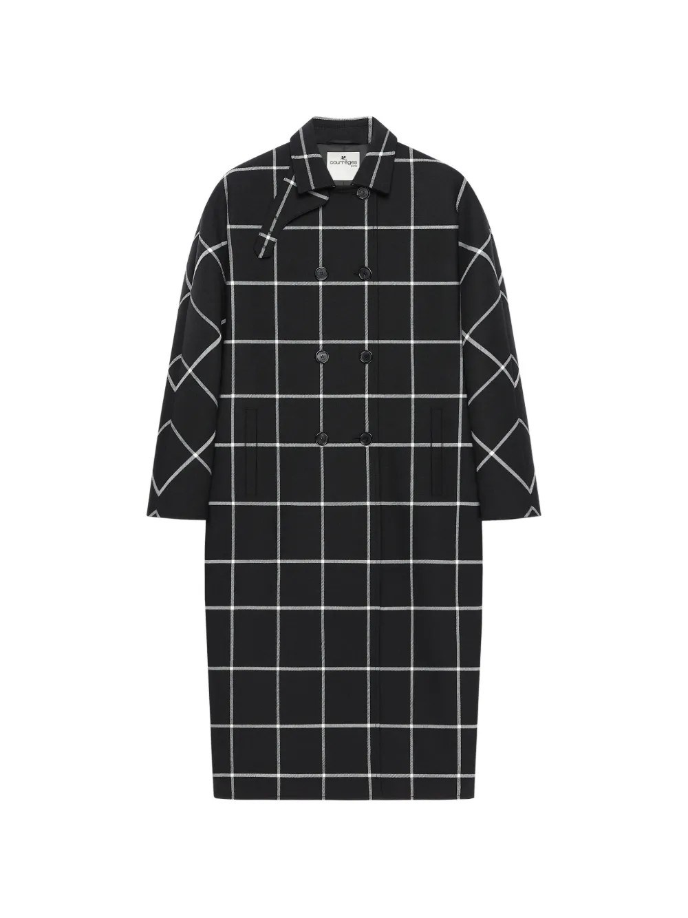 Courreges COURREGES Checked Oversized Tailored Coat　COURREGES チェックオーバーサイズテーラードコート