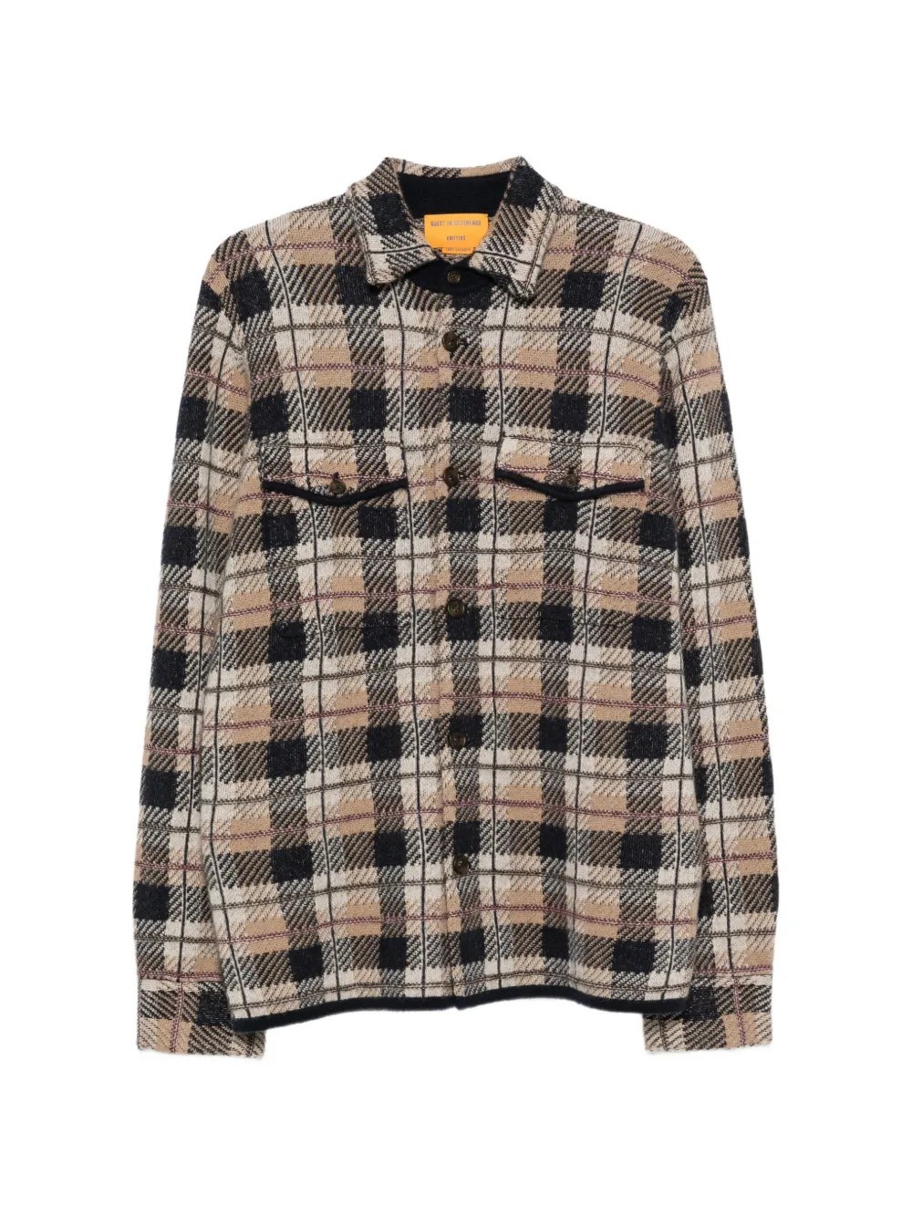 Guest In Residence Plaid Cashmere Overshirt — Multicolor