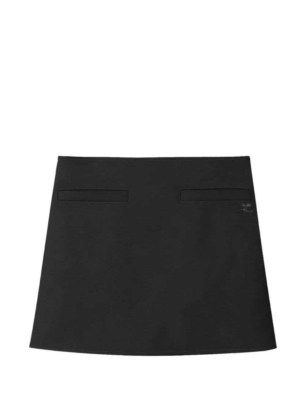 Courreges COURREGES Logo-Embroidered A-Line Mini Skirt　COURREGES ロゴ刺繍Aラインミニスカート
