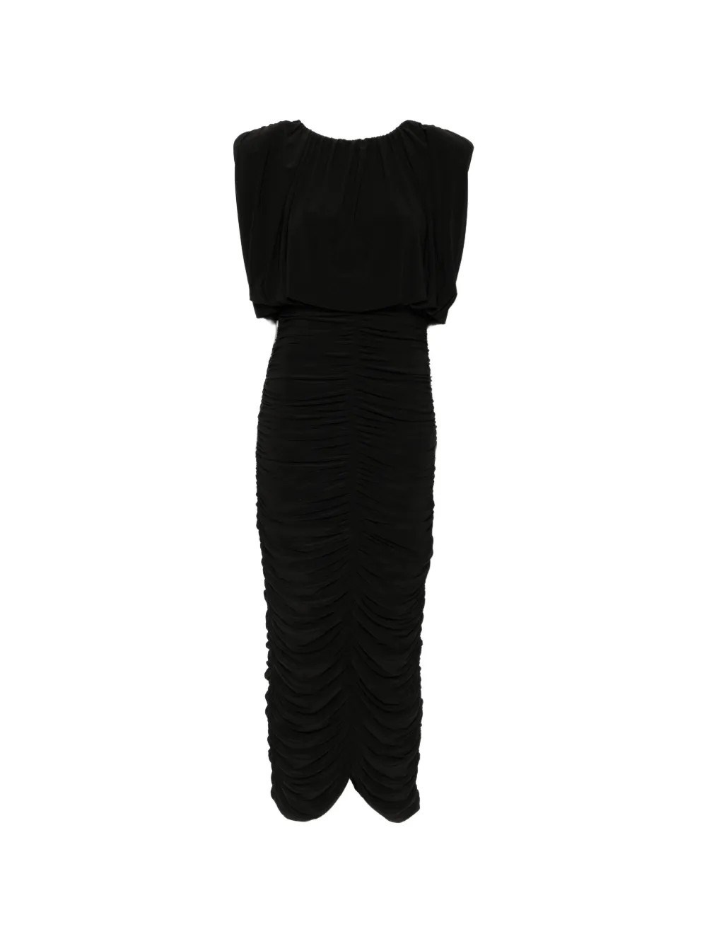 Aje Lunaria Jersey Midi Dress In Black