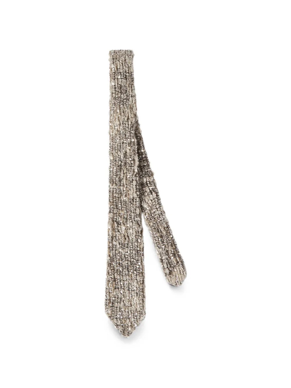 BRUNELLO CUCINELLI Brunello Cucinelli Dazzling Craquelé Embroidery Tie　Brunello Cucinelli ダズリング クラックル 刺繍 ネクタイ