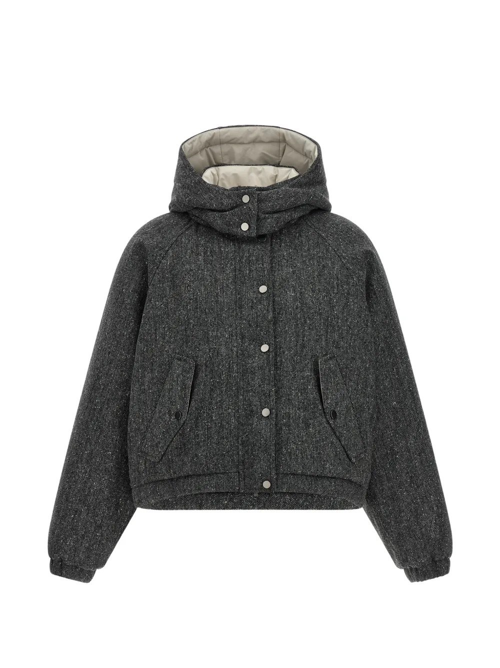 BRUNELLO CUCINELLI Brunello Cucinelli Hooded Tweed Puff Coat　ブルネロ・クチネリ フード付きツイードパフコート