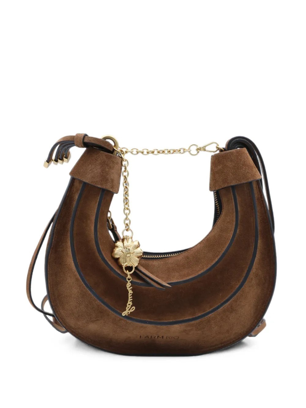 FARM RIO Suede Hobo Banana Bag