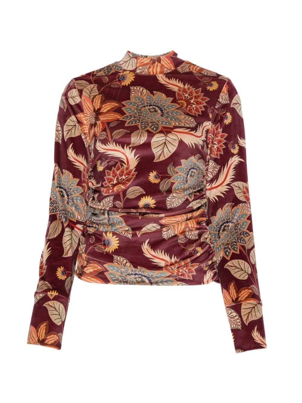 FARM RIO Delhi Floral Velvet Top