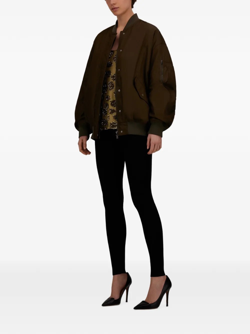 Herno Bomber Jacket In Brown