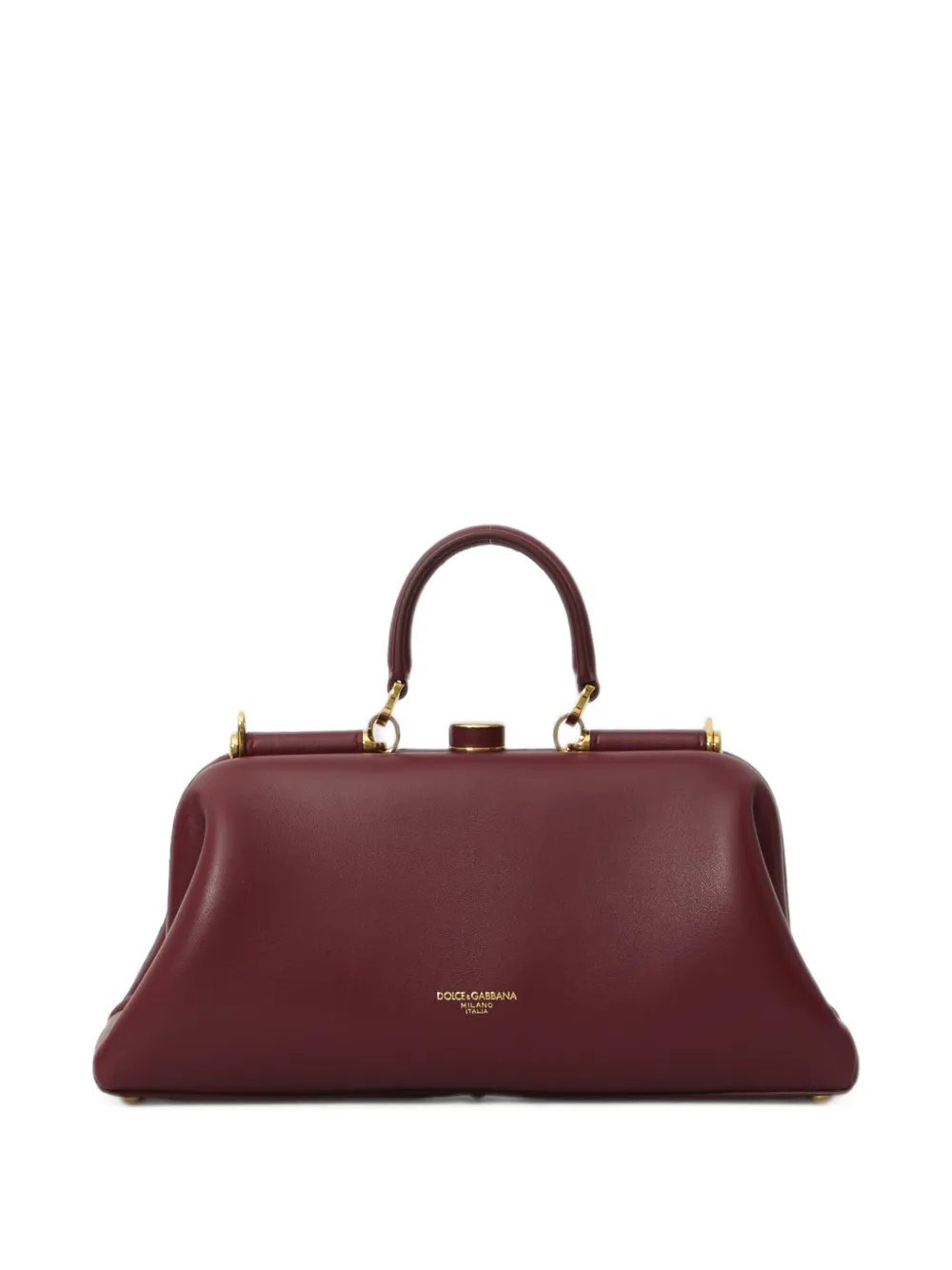 Dolce & Gabbana Borsa A Mano Grandma Media In Nappa Plongé