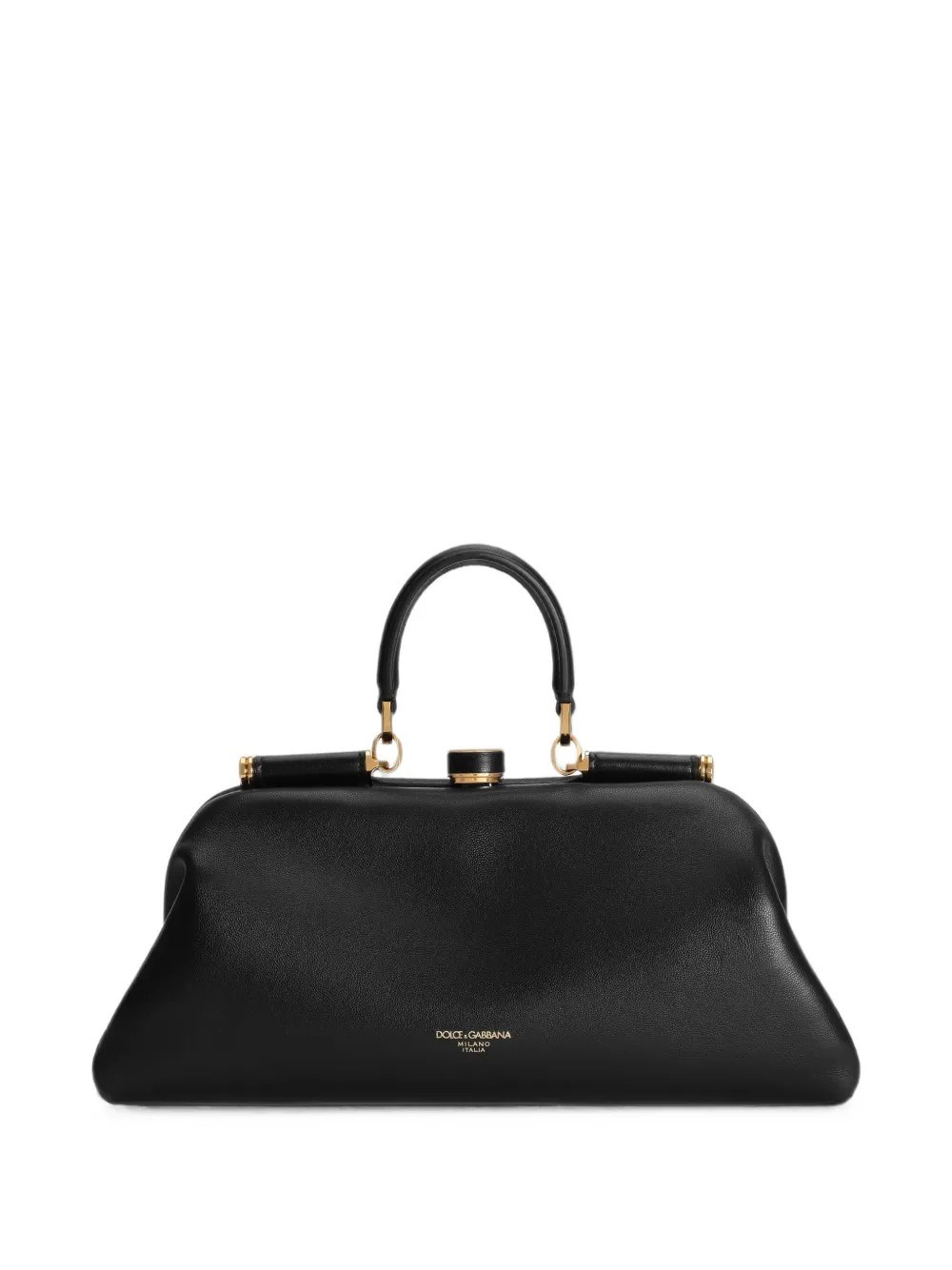 Dolce & Gabbana Borsa A Mano Grandma Media In Nappa Plongé