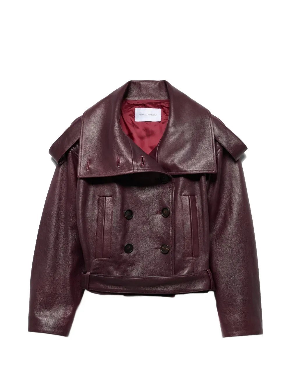 7 FOR ALL MANIKIND Double Breasted High Neck Short Jacket