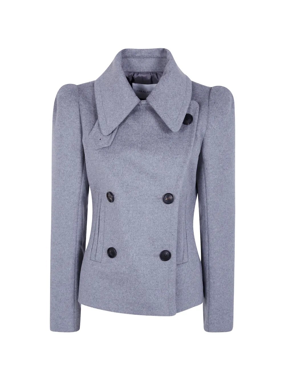 7 FOR ALL MANIKIND Double Breasted High Shoulder Jacket