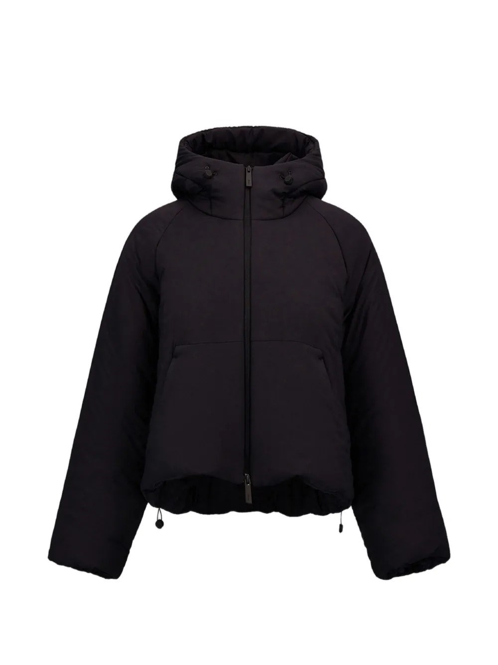 Laminar Padded Hooded Down Jacket — Black