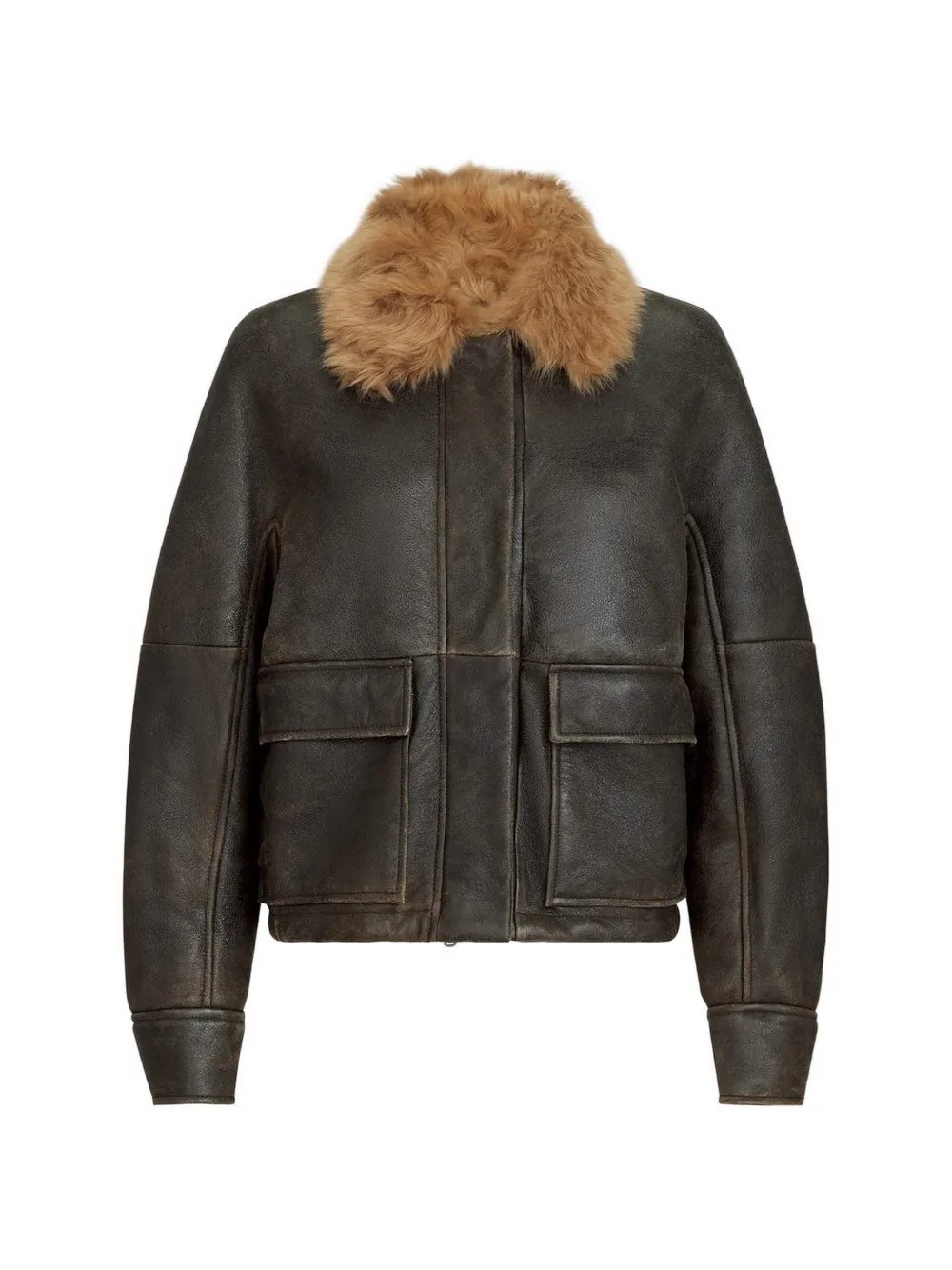 Brunello Cucinelli Aviator Leather Jacket