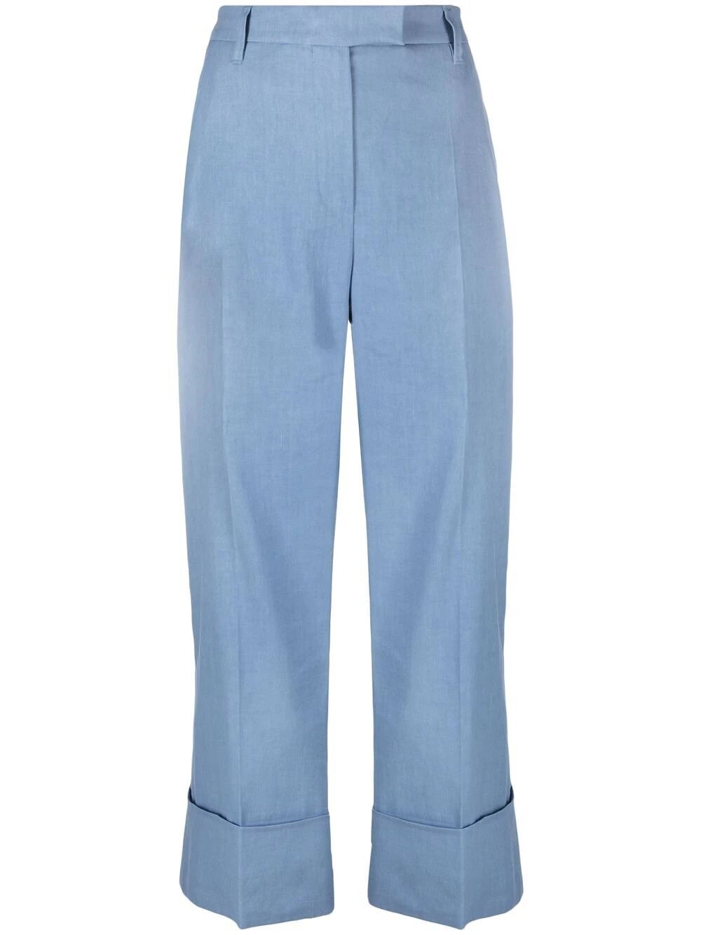Brunello Cucinelli Linen Trousers In Azzurro | ModeSens