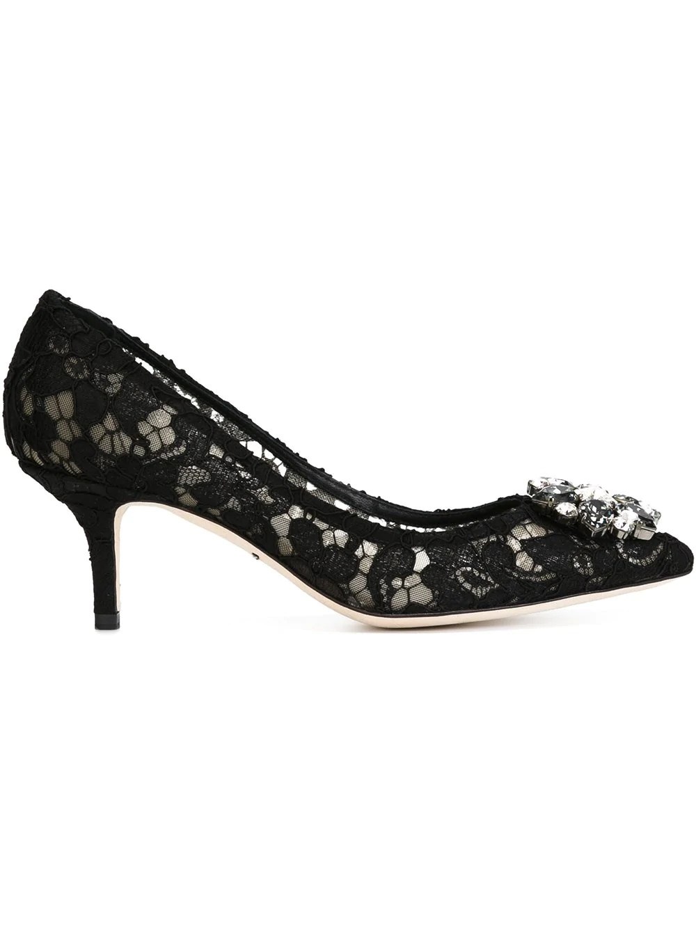 Dolce & Gabbana Woman Pumps Midnight Blue Size 4 Viscose, Cotton, Polyamide, Silk In Blue