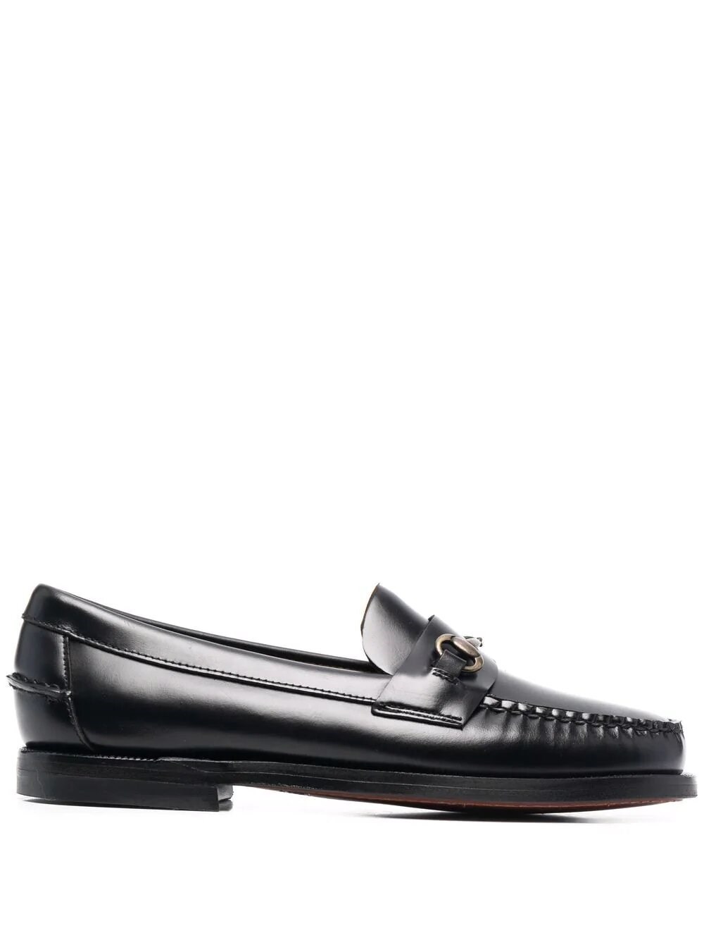 Sebago Horsebit-detail Leather Loafers In Nero