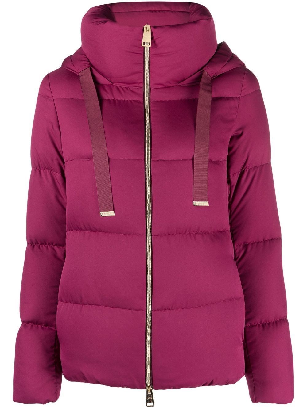 Herno Burgandy Arendelle Down Jacket In Fuxia