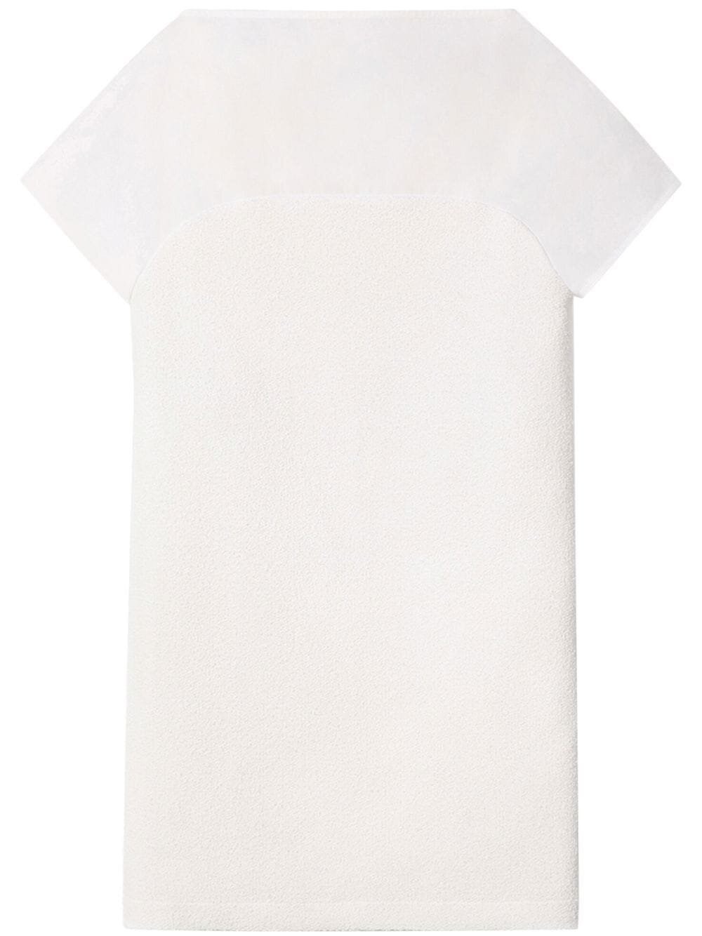 Shop Nina Ricci Short Sleeve Dress In Bianco
