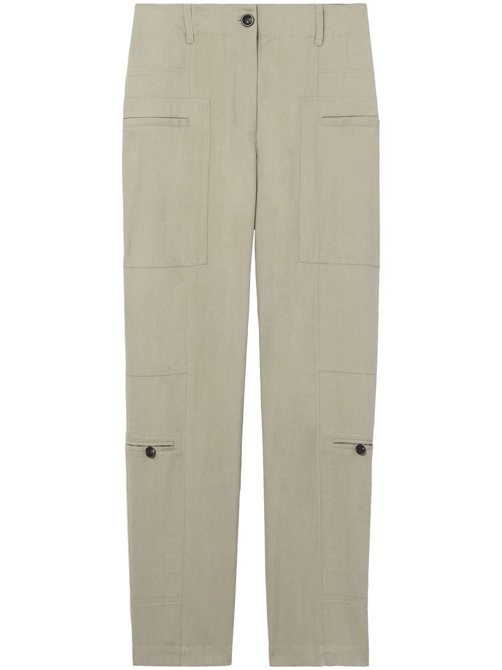 Shop Proenza Schouler White Label Drapey Suiting Pocket Pants In Grigio