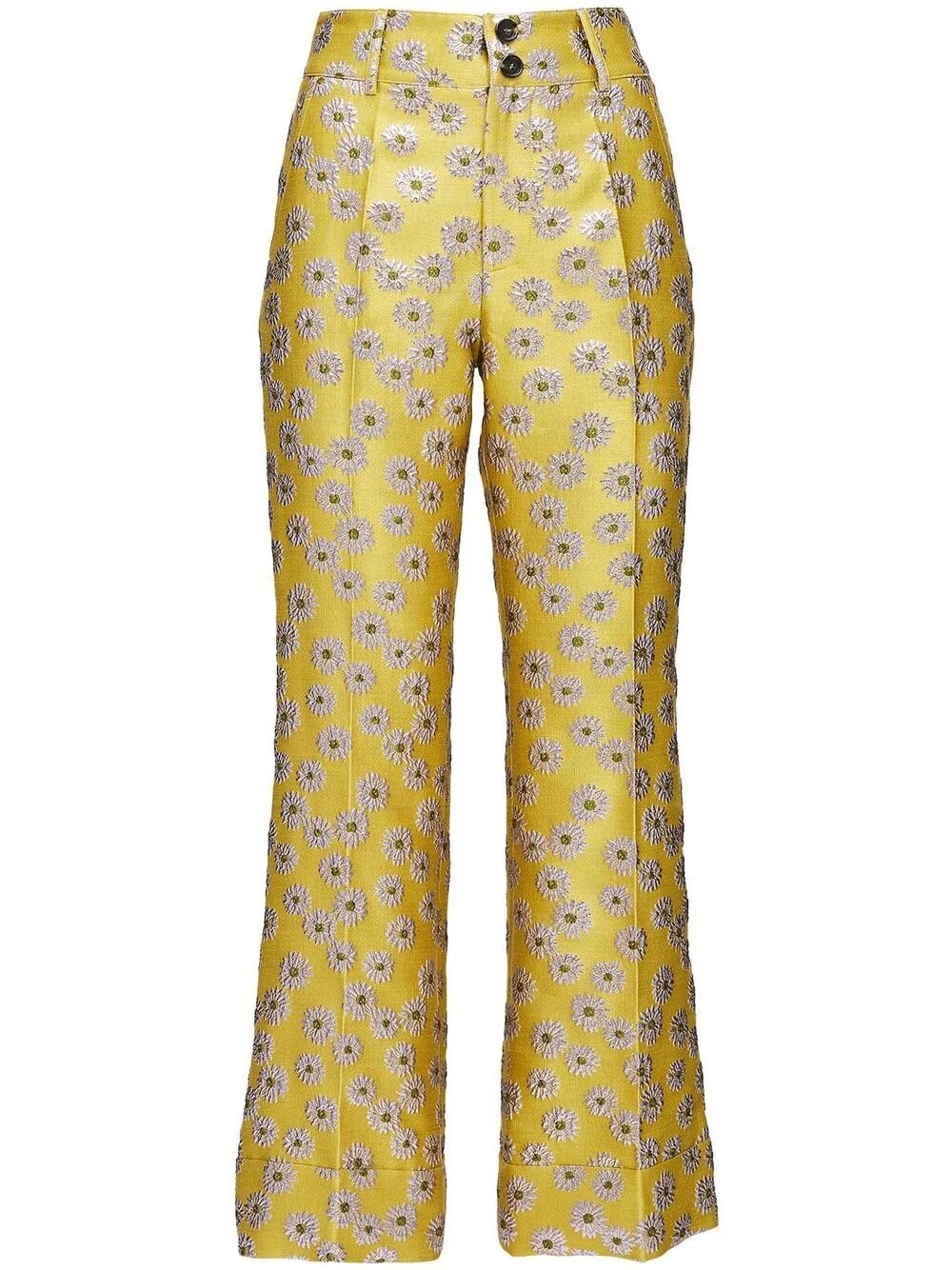 La Doublej La Double J Woman Pants Marigold Size L Polyester, Cotton, Metallic Fiber, Silk, Polyamide In Giallo